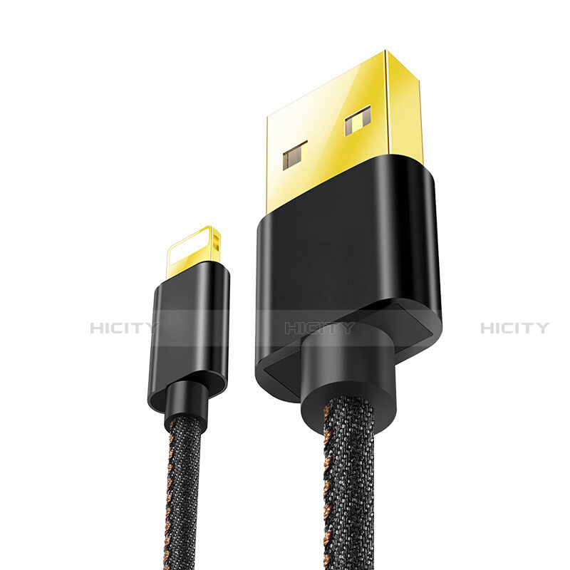 Cargador Cable USB Carga y Datos L04 para Apple iPhone 12 Mini Negro