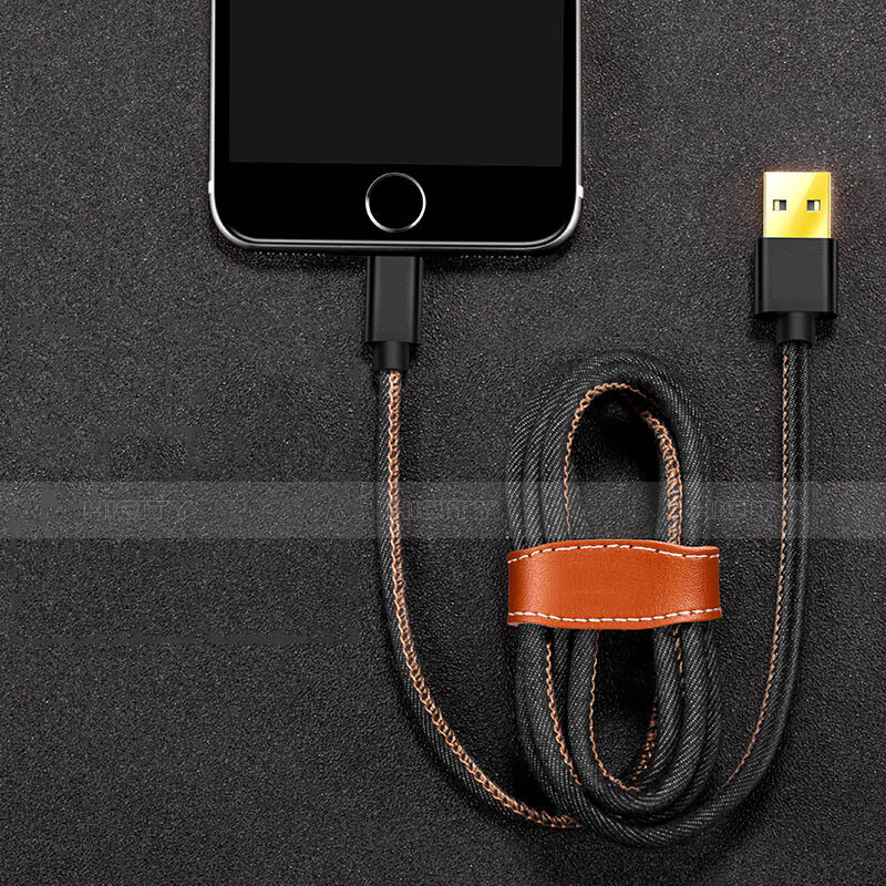 Cargador Cable USB Carga y Datos L04 para Apple iPhone 5 Negro