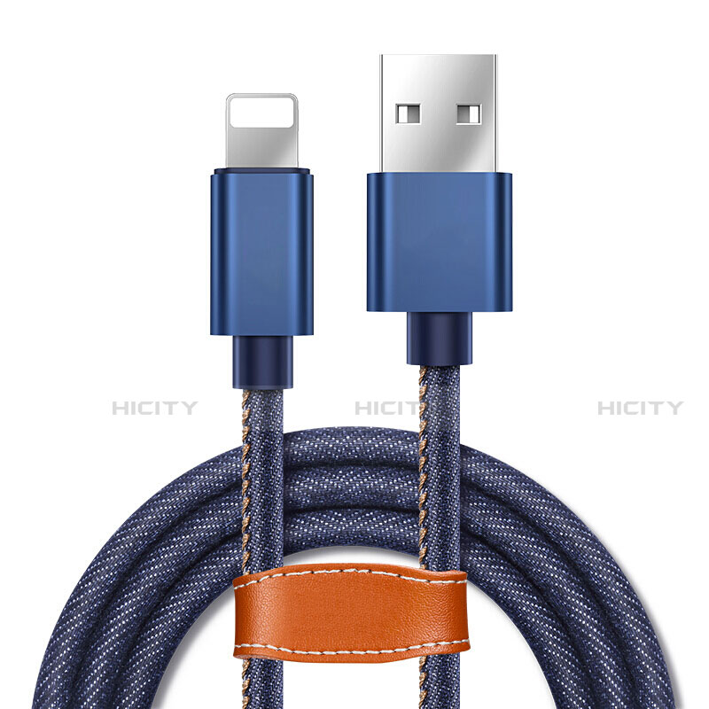 Cargador Cable USB Carga y Datos L04 para Apple iPhone SE (2020) Azul