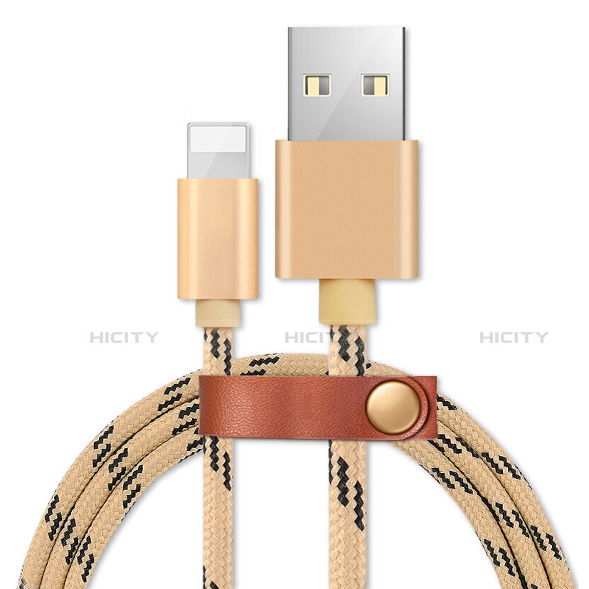 Cargador Cable USB Carga y Datos L05 para Apple iPhone 13 Pro Max Oro