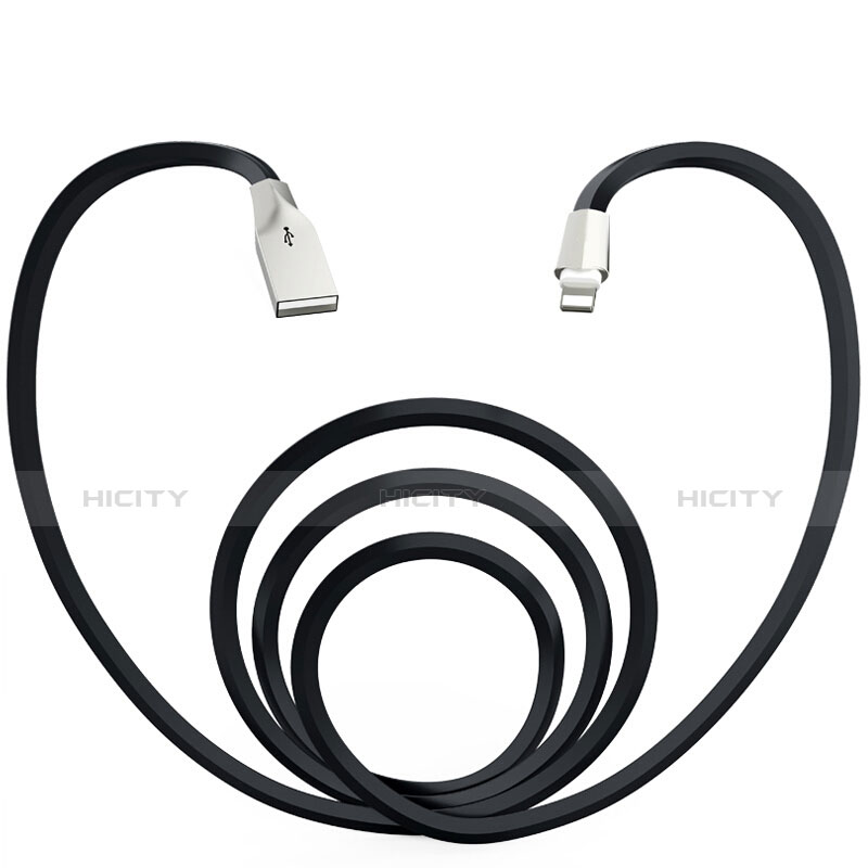 Cargador Cable USB Carga y Datos L06 para Apple iPhone 11 Pro Negro