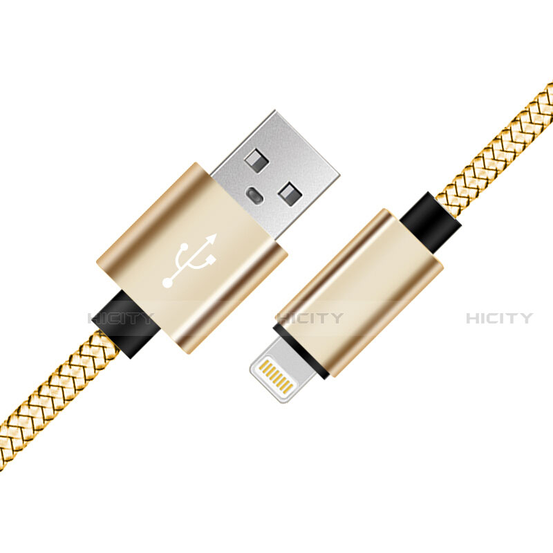 Cargador Cable USB Carga y Datos L07 para Apple iPhone 12 Pro Max Oro