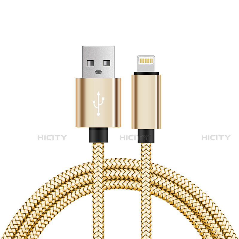 Cargador Cable USB Carga y Datos L07 para Apple iPhone 13 Pro Oro