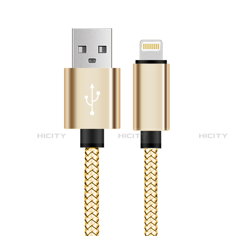 Cargador Cable USB Carga y Datos L07 para Apple iPhone 13 Pro Oro