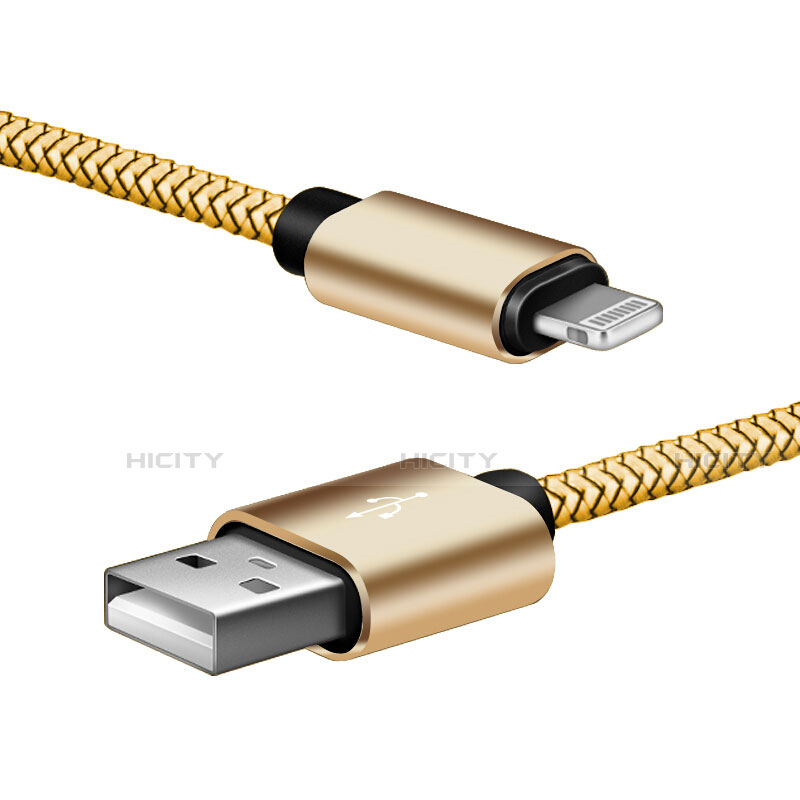 Cargador Cable USB Carga y Datos L07 para Apple iPhone SE3 ((2022)) Oro
