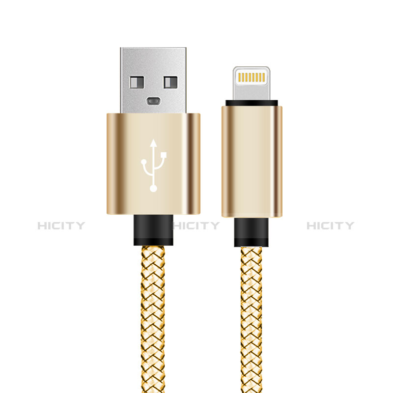 Cargador Cable USB Carga y Datos L07 para Apple iPhone X Oro