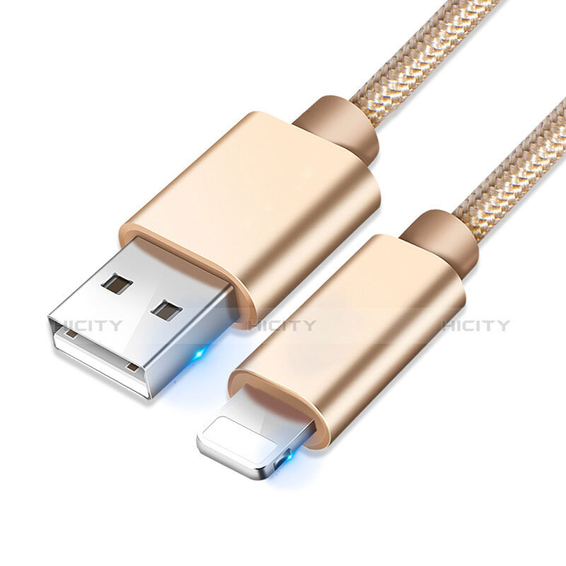 Cargador Cable USB Carga y Datos L08 para Apple iPhone 5 Oro