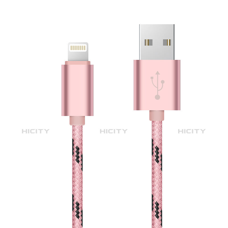 Cargador Cable USB Carga y Datos L10 para Apple iPad Air 3 Rosa
