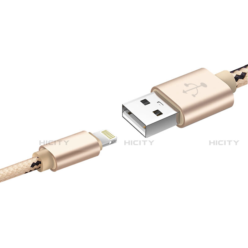 Cargador Cable USB Carga y Datos L10 para Apple iPhone 12 Max Oro