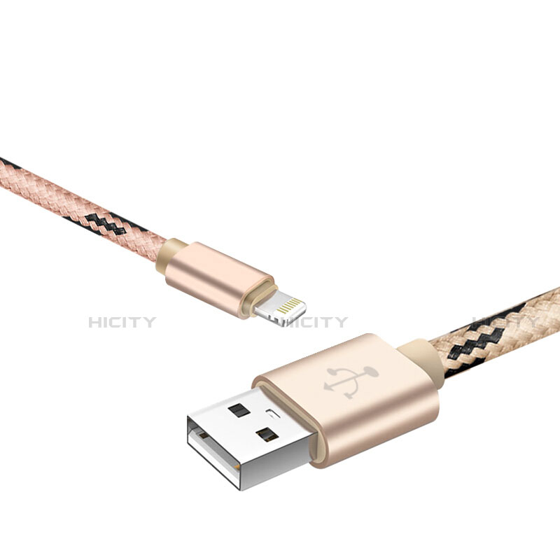 Cargador Cable USB Carga y Datos L10 para Apple iPhone 12 Pro Max Oro