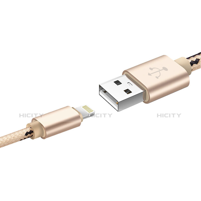 Cargador Cable USB Carga y Datos L10 para Apple iPhone Xs Oro