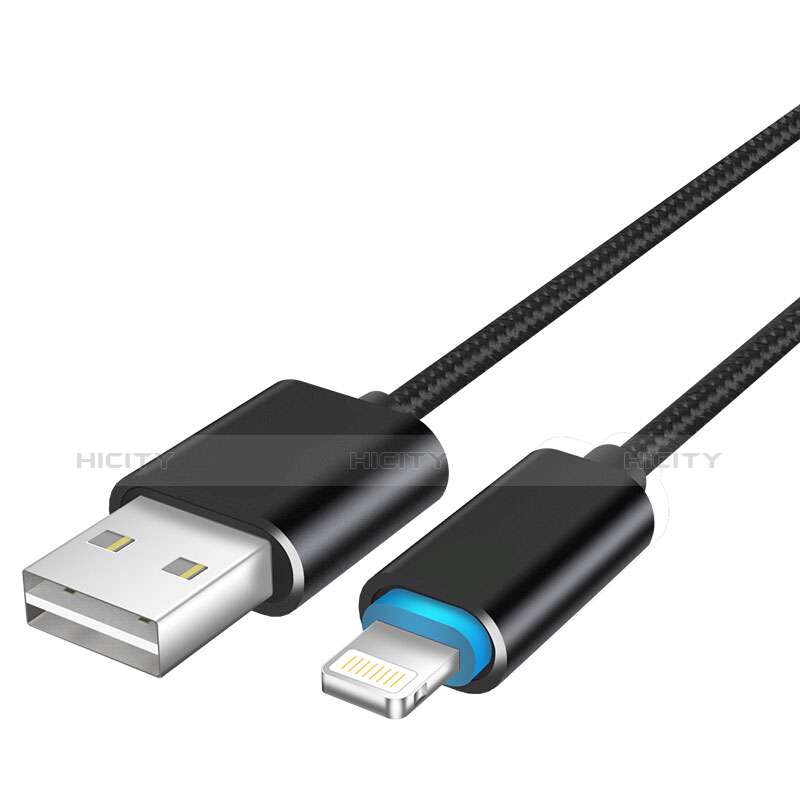 Cargador Cable USB Carga y Datos L13 para Apple iPad Pro 12.9 (2020) Negro