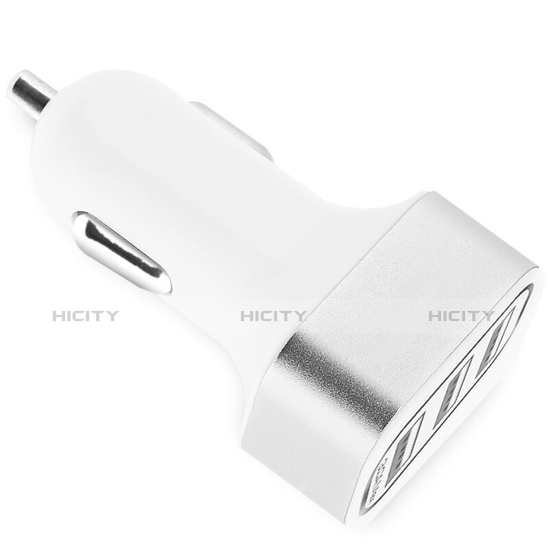 Cargador de Mechero 3.0A Adaptador Coche 3 Puerto USB Carga Rapida Universal U07 Plata