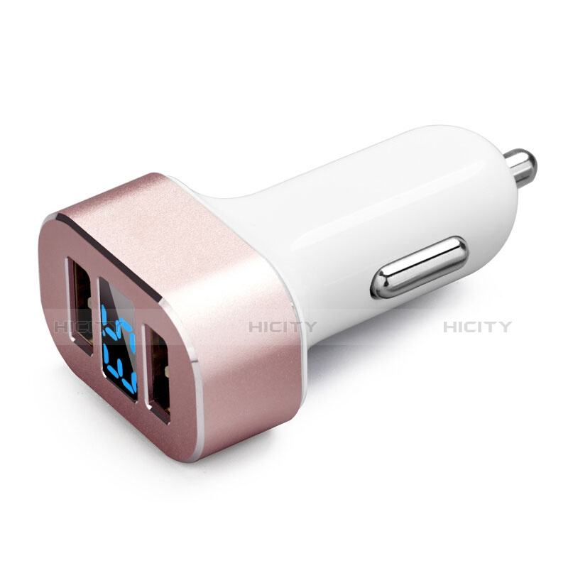 Cargador de Mechero 3.0A Adaptador Coche Doble Puerto USB Carga Rapida Universal U08 Blanco