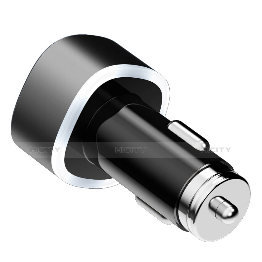 Cargador de Mechero 4.8A Adaptador Coche Doble Puerto USB Carga Rapida Universal Negro