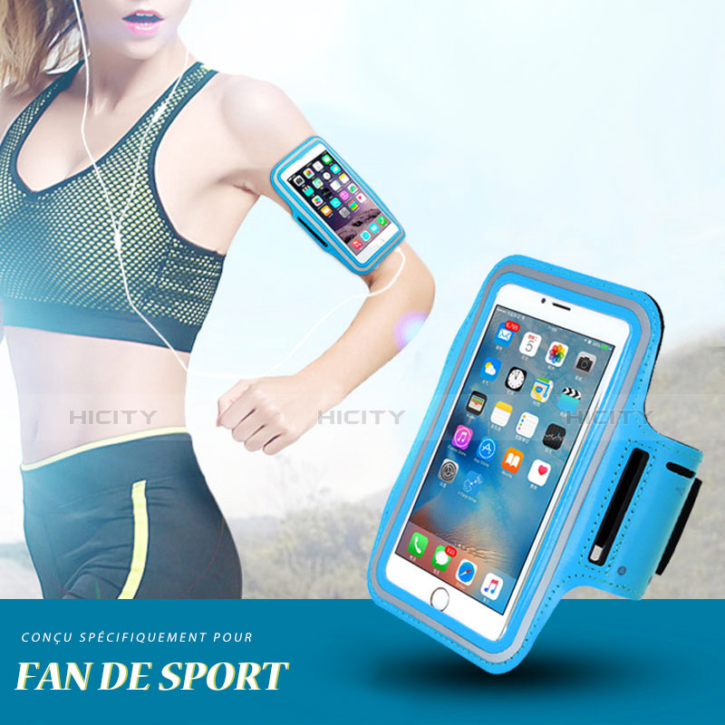 Funda Brazalete Deportivo Brazo Correr Universal B02 Azul Cielo