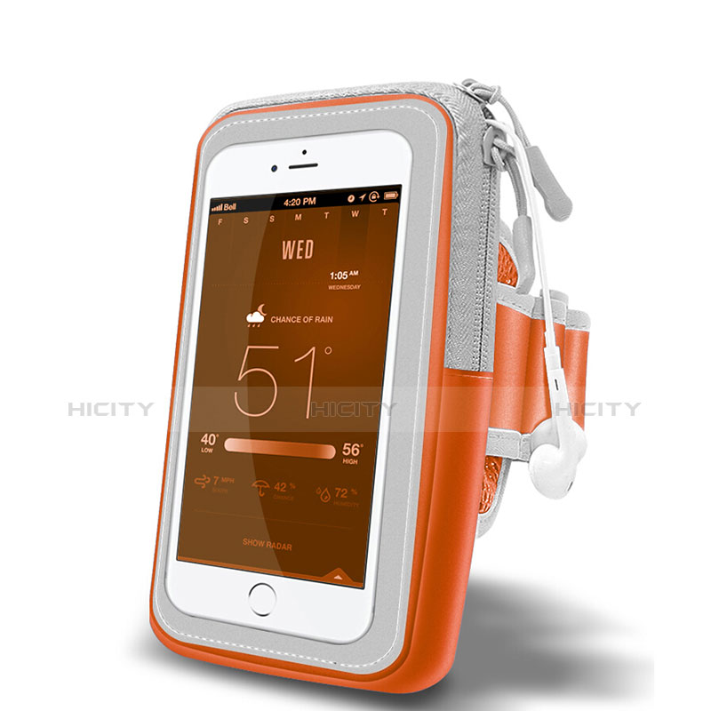 Funda Brazalete Deportivo Brazo Correr Universal Naranja