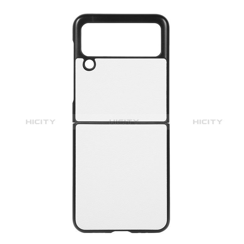 Funda Bumper Lujo Cuero y Plastico Mate Carcasa B01 para Samsung Galaxy Z Flip3 5G