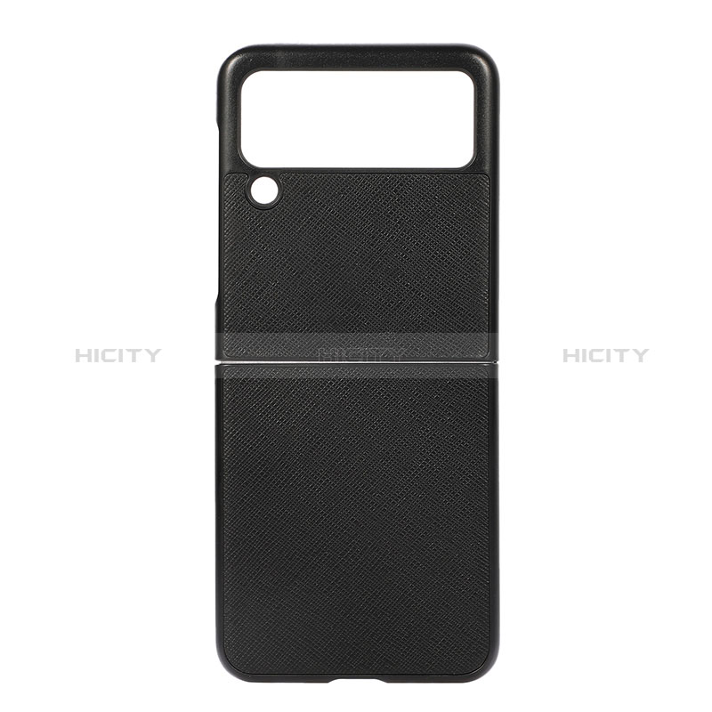 Funda Bumper Lujo Cuero y Plastico Mate Carcasa B02 para Samsung Galaxy Z Flip3 5G