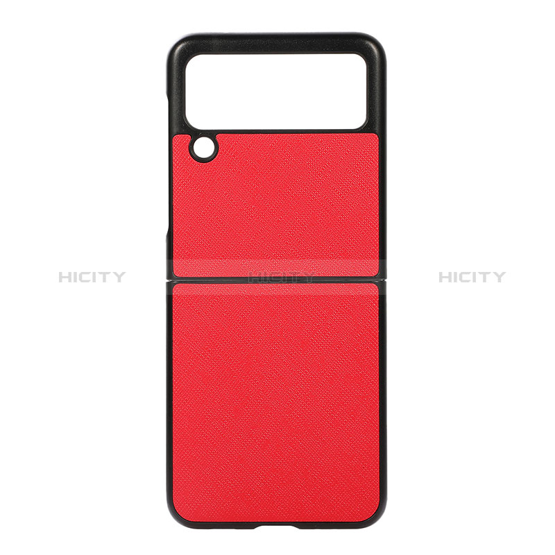 Funda Bumper Lujo Cuero y Plastico Mate Carcasa B02 para Samsung Galaxy Z Flip3 5G