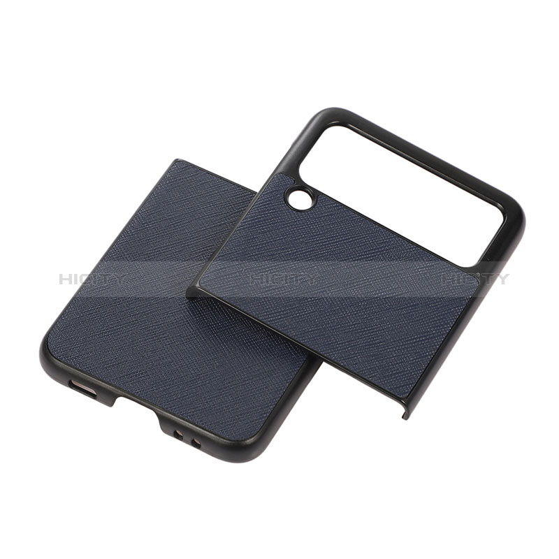 Funda Bumper Lujo Cuero y Plastico Mate Carcasa B02 para Samsung Galaxy Z Flip3 5G