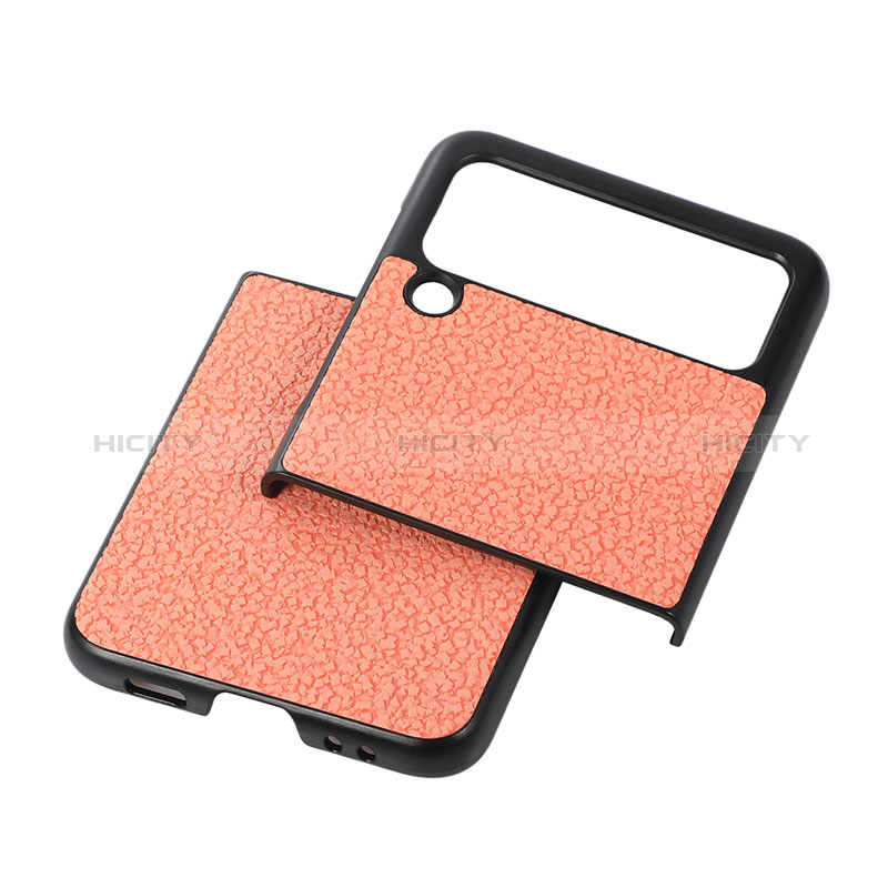 Funda Bumper Lujo Cuero y Plastico Mate Carcasa B03 para Samsung Galaxy Z Flip3 5G