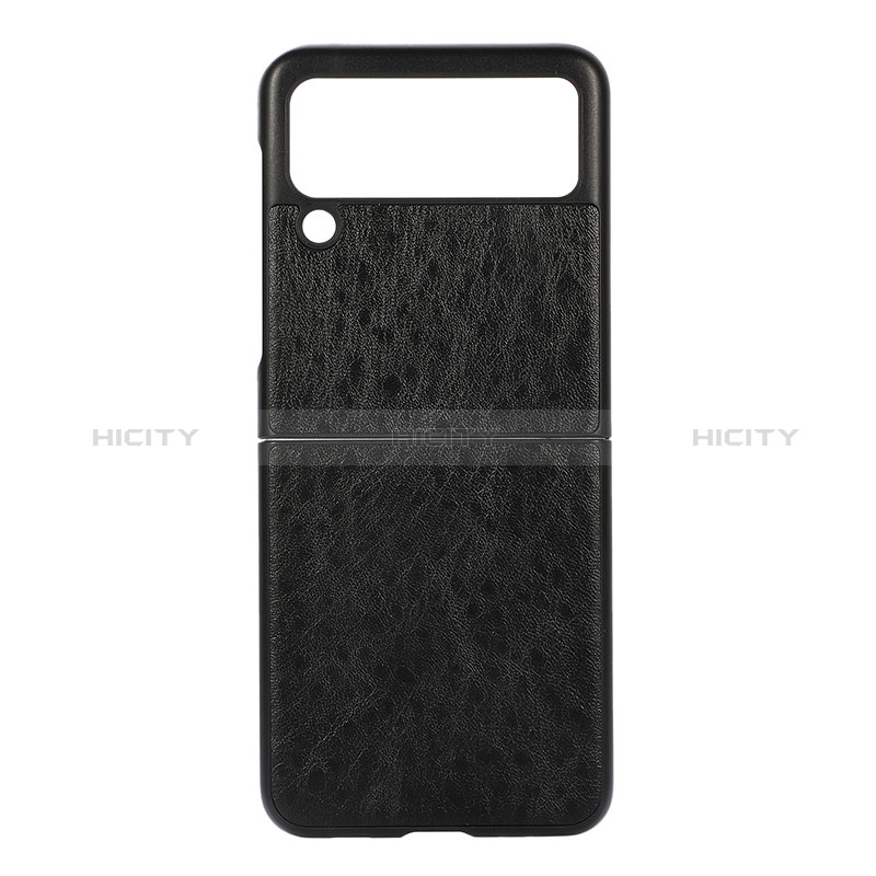 Funda Bumper Lujo Cuero y Plastico Mate Carcasa B04 para Samsung Galaxy Z Flip3 5G