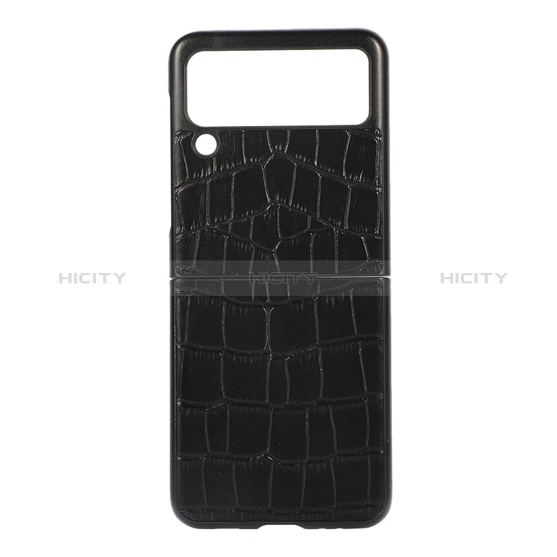 Funda Bumper Lujo Cuero y Plastico Mate Carcasa B05 para Samsung Galaxy Z Flip3 5G