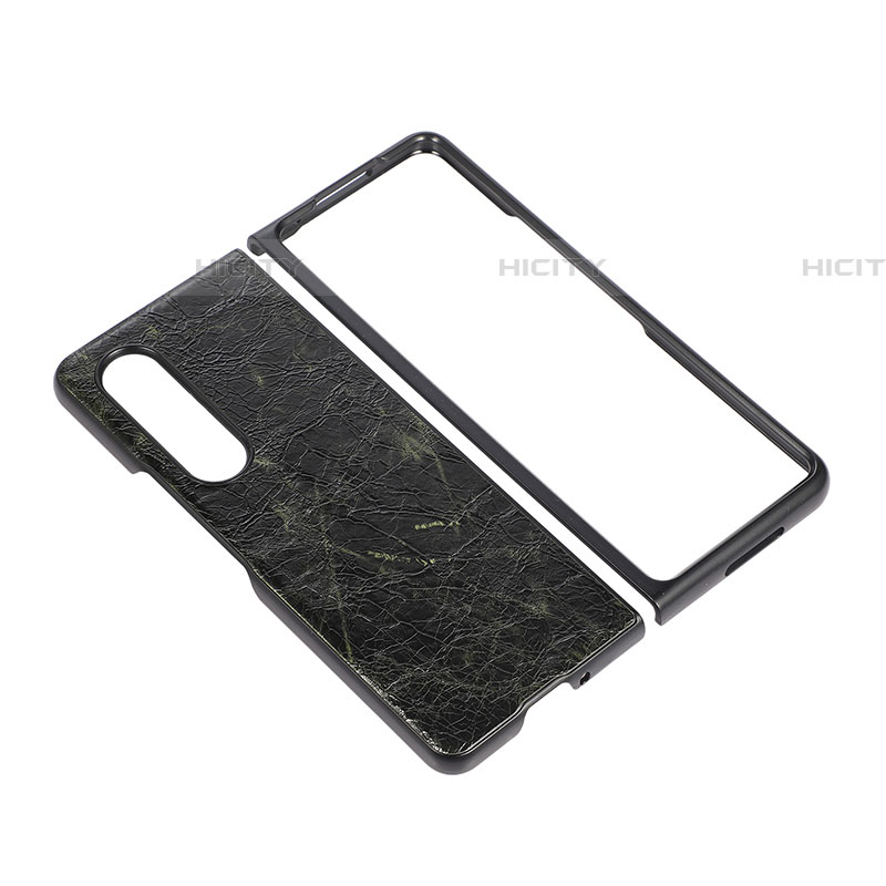 Funda Bumper Lujo Cuero y Plastico Mate Carcasa B05 para Samsung Galaxy Z Fold4 5G