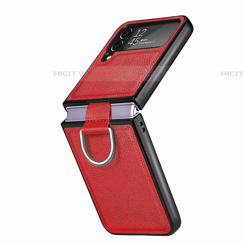 Funda Bumper Lujo Cuero y Plastico Mate Carcasa B06 para Samsung Galaxy Z Flip4 5G