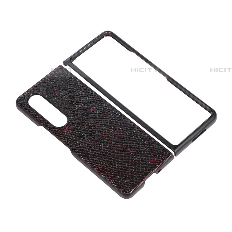 Funda Bumper Lujo Cuero y Plastico Mate Carcasa B06 para Samsung Galaxy Z Fold4 5G