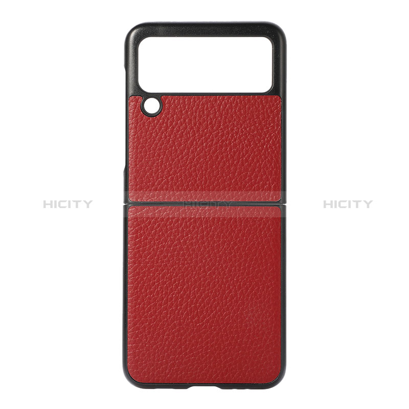 Funda Bumper Lujo Cuero y Plastico Mate Carcasa B07 para Samsung Galaxy Z Flip3 5G