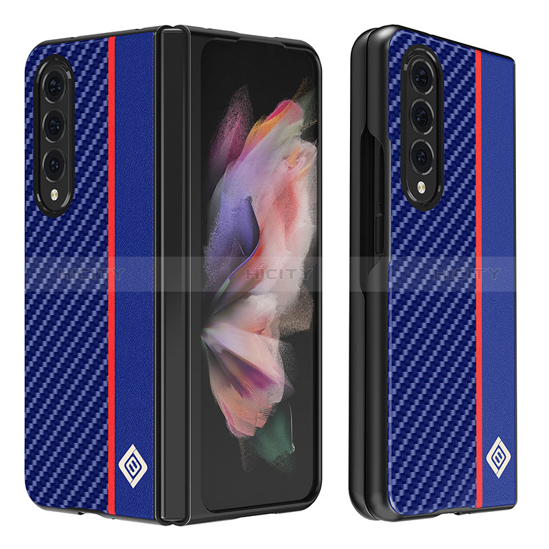 Funda Bumper Lujo Cuero y Plastico Mate Carcasa B08 para Samsung Galaxy Z Fold3 5G