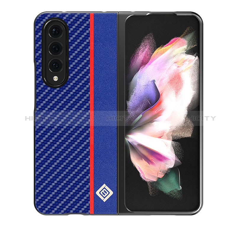 Funda Bumper Lujo Cuero y Plastico Mate Carcasa B08 para Samsung Galaxy Z Fold3 5G