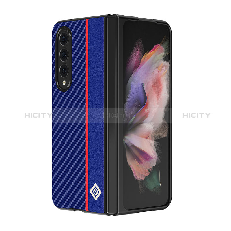 Funda Bumper Lujo Cuero y Plastico Mate Carcasa B08 para Samsung Galaxy Z Fold3 5G