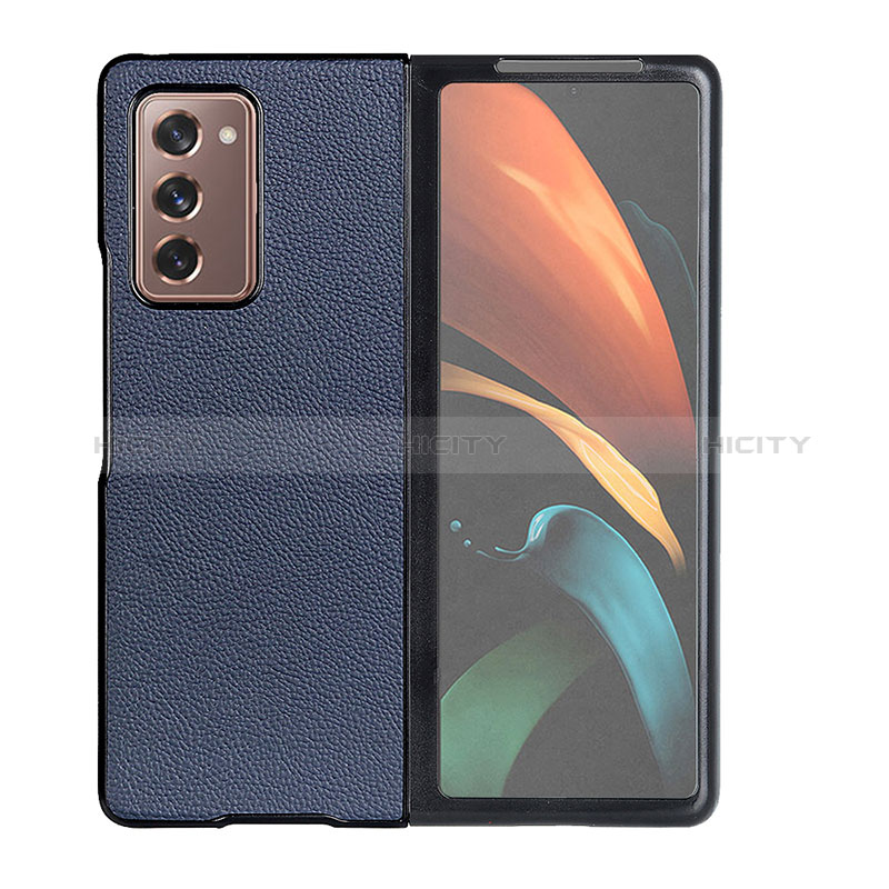 Funda Bumper Lujo Cuero y Plastico Mate Carcasa BH1 para Samsung Galaxy Z Fold2 5G