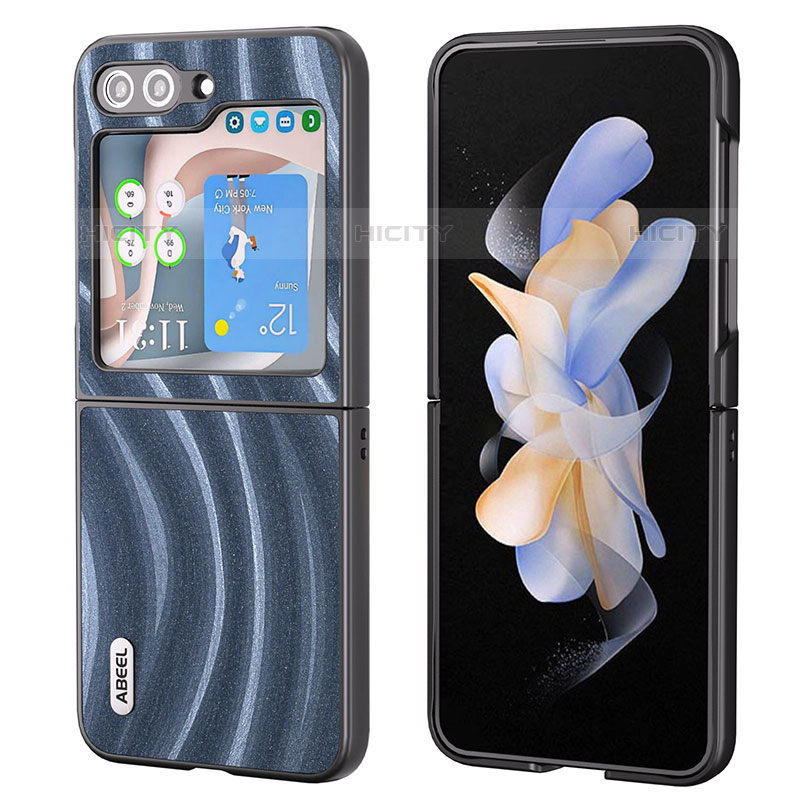 Funda Bumper Lujo Cuero y Plastico Mate Carcasa BH6 para Samsung Galaxy Z Flip5 5G
