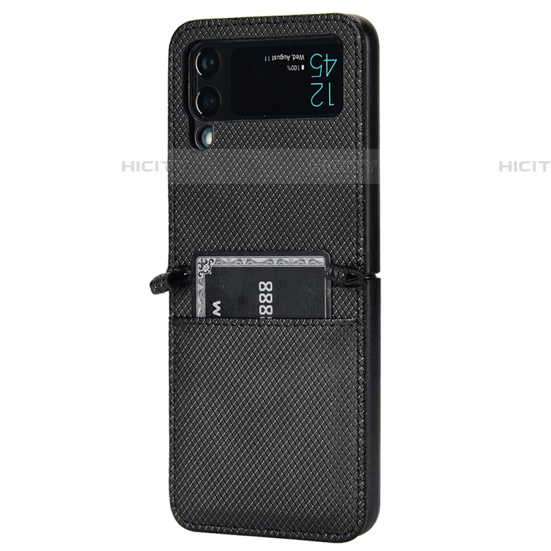 Funda Bumper Lujo Cuero y Plastico Mate Carcasa BY1 para Samsung Galaxy Z Flip4 5G