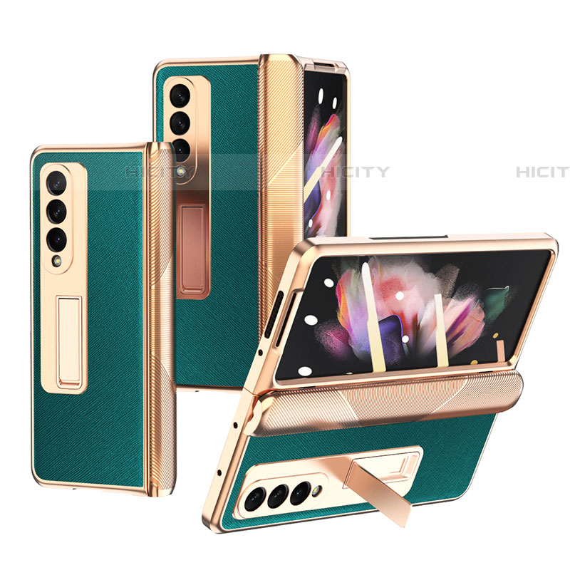 Funda Bumper Lujo Cuero y Plastico Mate Carcasa C01 para Samsung Galaxy Z Fold4 5G