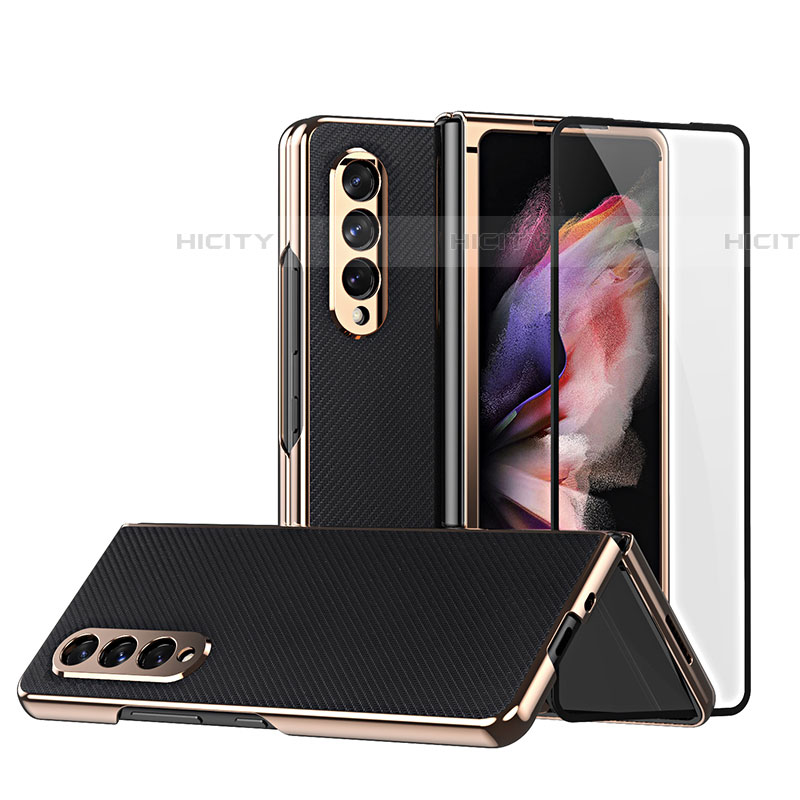 Funda Bumper Lujo Cuero y Plastico Mate Carcasa C03 para Samsung Galaxy Z Fold4 5G