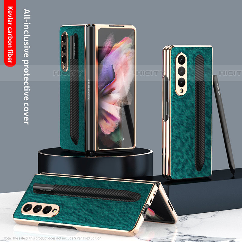 Funda Bumper Lujo Cuero y Plastico Mate Carcasa C05 para Samsung Galaxy Z Fold4 5G