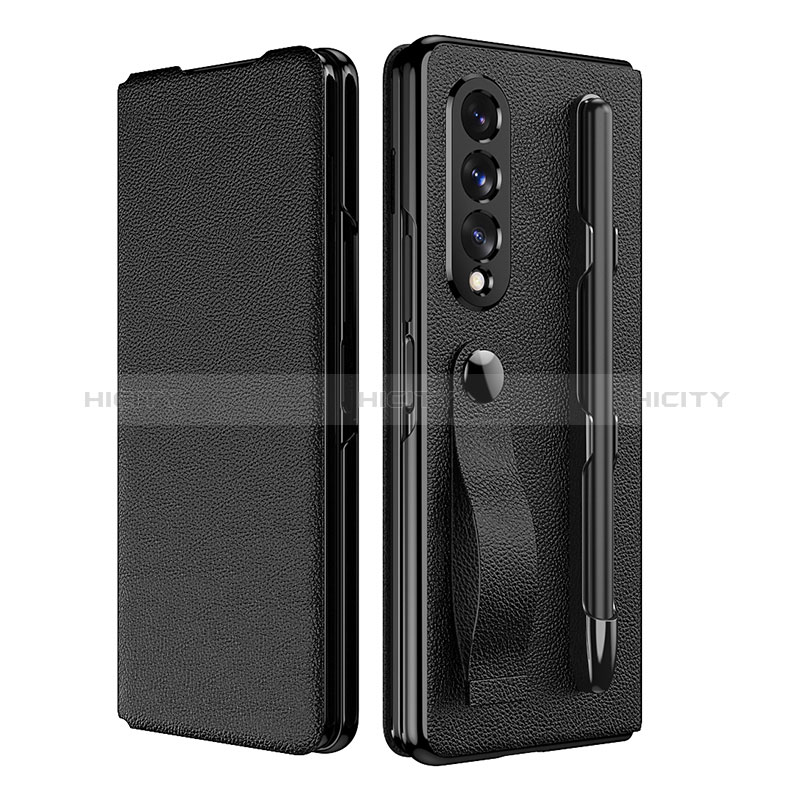 Funda Bumper Lujo Cuero y Plastico Mate Carcasa C06 para Samsung Galaxy Z Fold3 5G