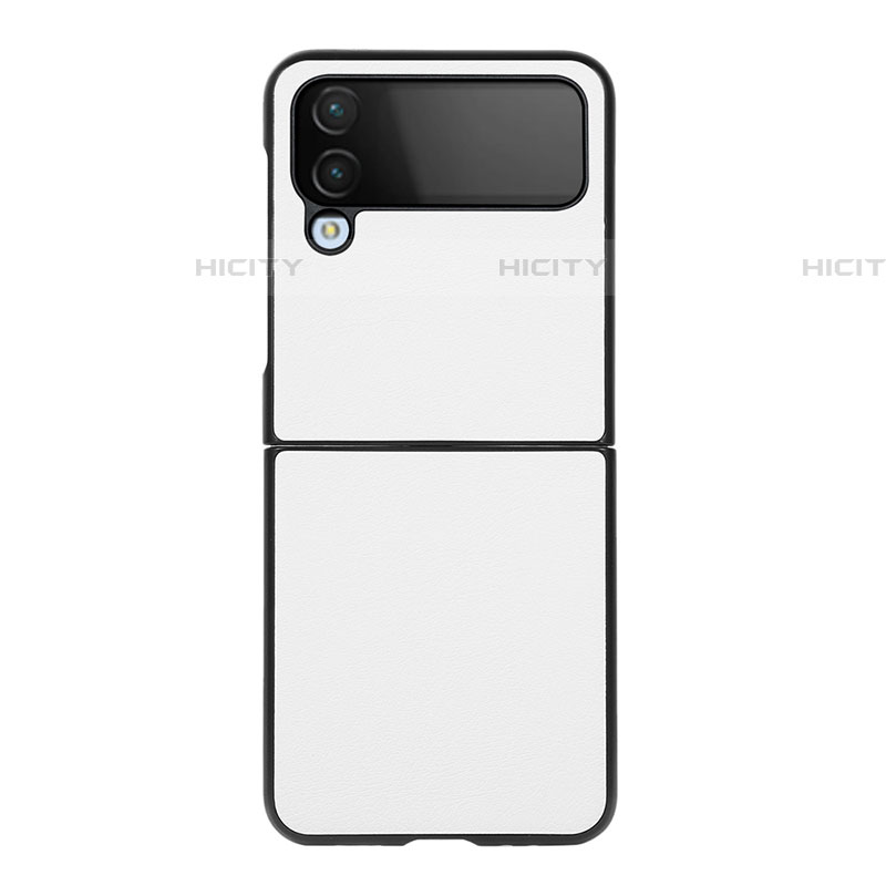 Funda Bumper Lujo Cuero y Plastico Mate Carcasa C09 para Samsung Galaxy Z Flip4 5G