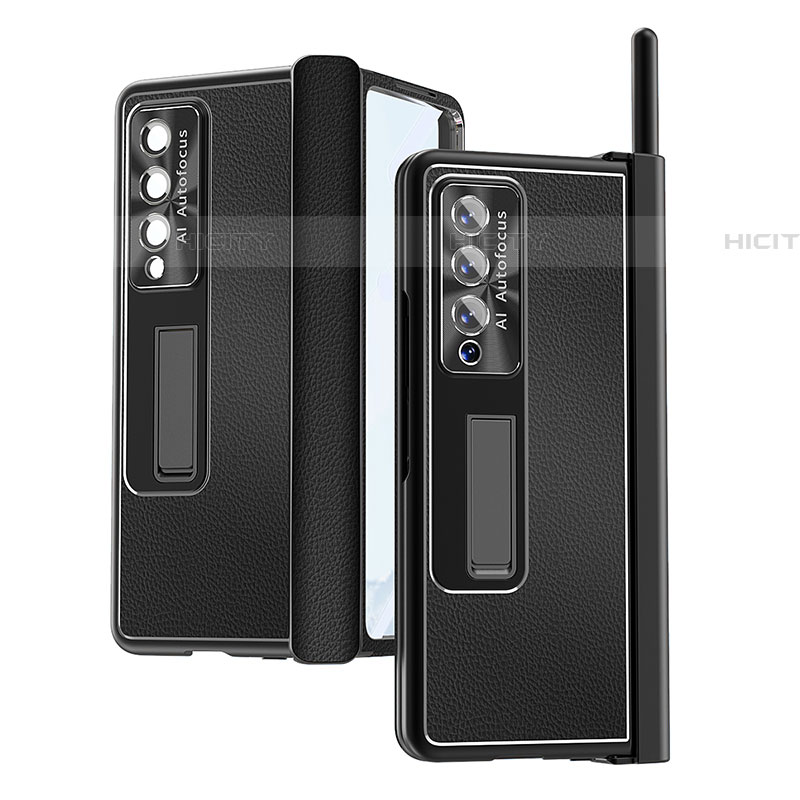 Funda Bumper Lujo Cuero y Plastico Mate Carcasa C09 para Samsung Galaxy Z Fold4 5G