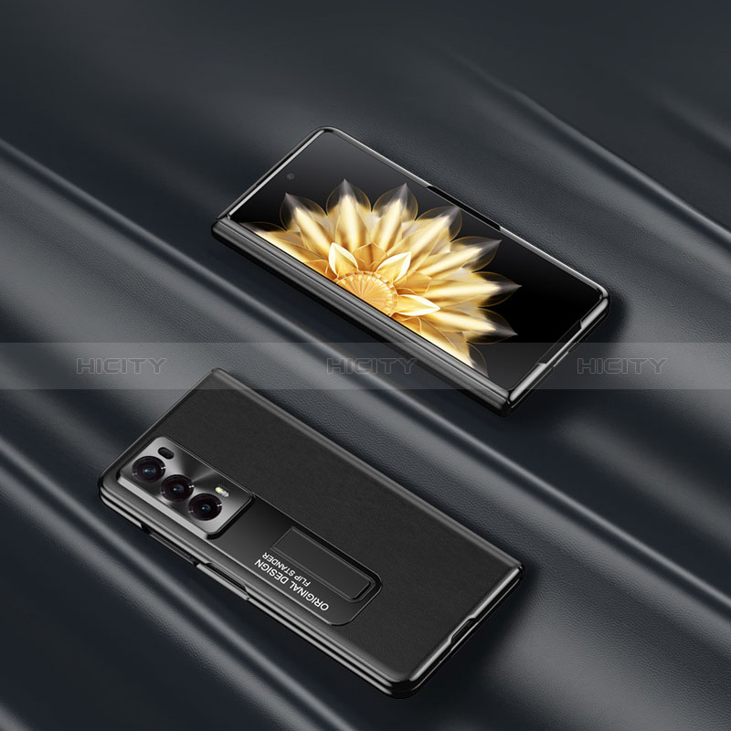 Funda Bumper Lujo Cuero y Plastico Mate Carcasa GS5 para Huawei Honor Magic V2 Ultimate 5G