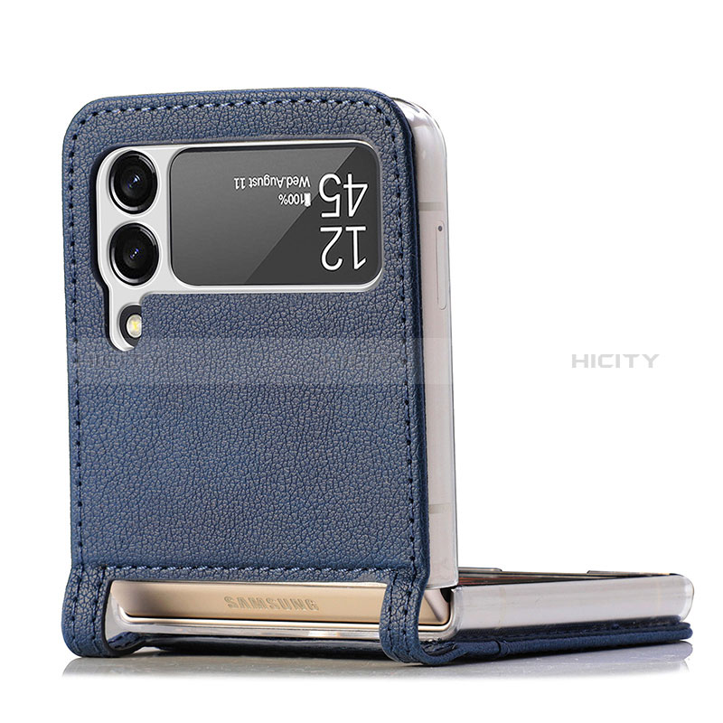 Funda Bumper Lujo Cuero y Plastico Mate Carcasa H01 para Samsung Galaxy Z Flip3 5G