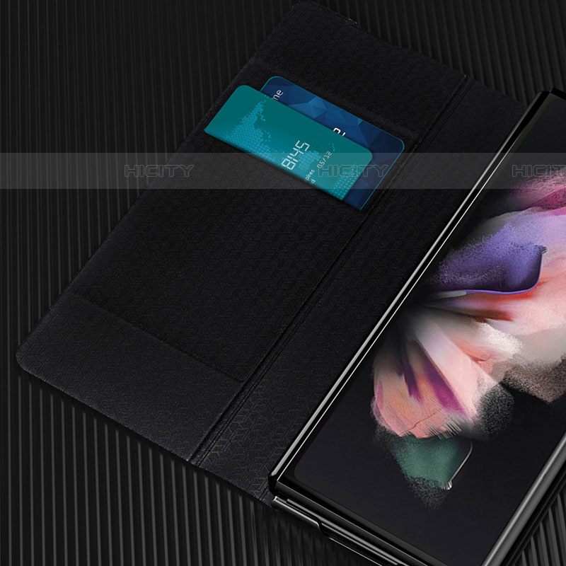 Funda Bumper Lujo Cuero y Plastico Mate Carcasa H02 para Samsung Galaxy Z Fold4 5G