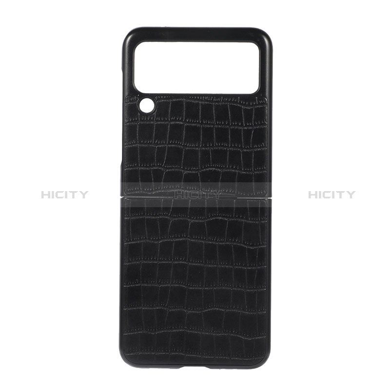 Funda Bumper Lujo Cuero y Plastico Mate Carcasa H06 para Samsung Galaxy Z Flip3 5G