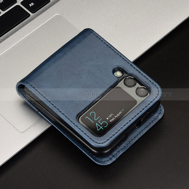 Funda Bumper Lujo Cuero y Plastico Mate Carcasa JD1 para Samsung Galaxy Z Flip3 5G