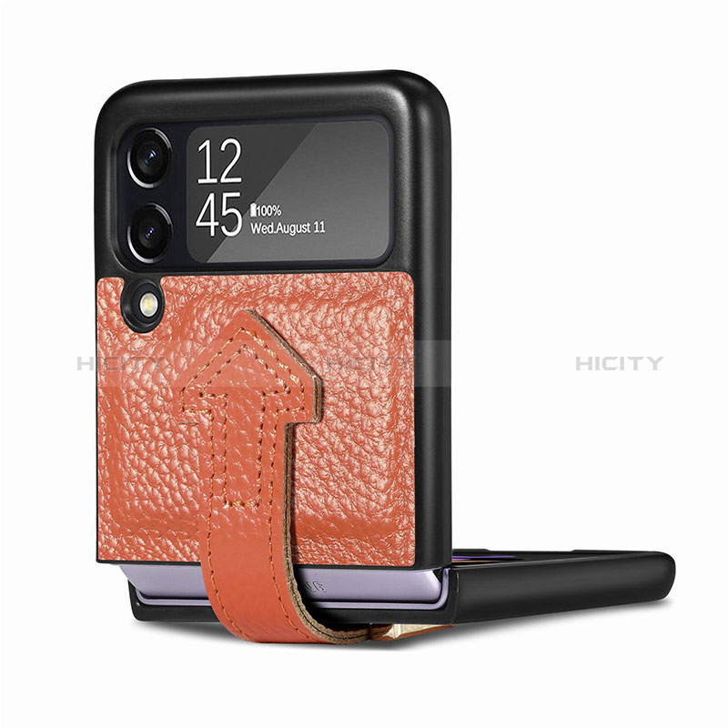 Funda Bumper Lujo Cuero y Plastico Mate Carcasa L05 para Samsung Galaxy Z Flip3 5G